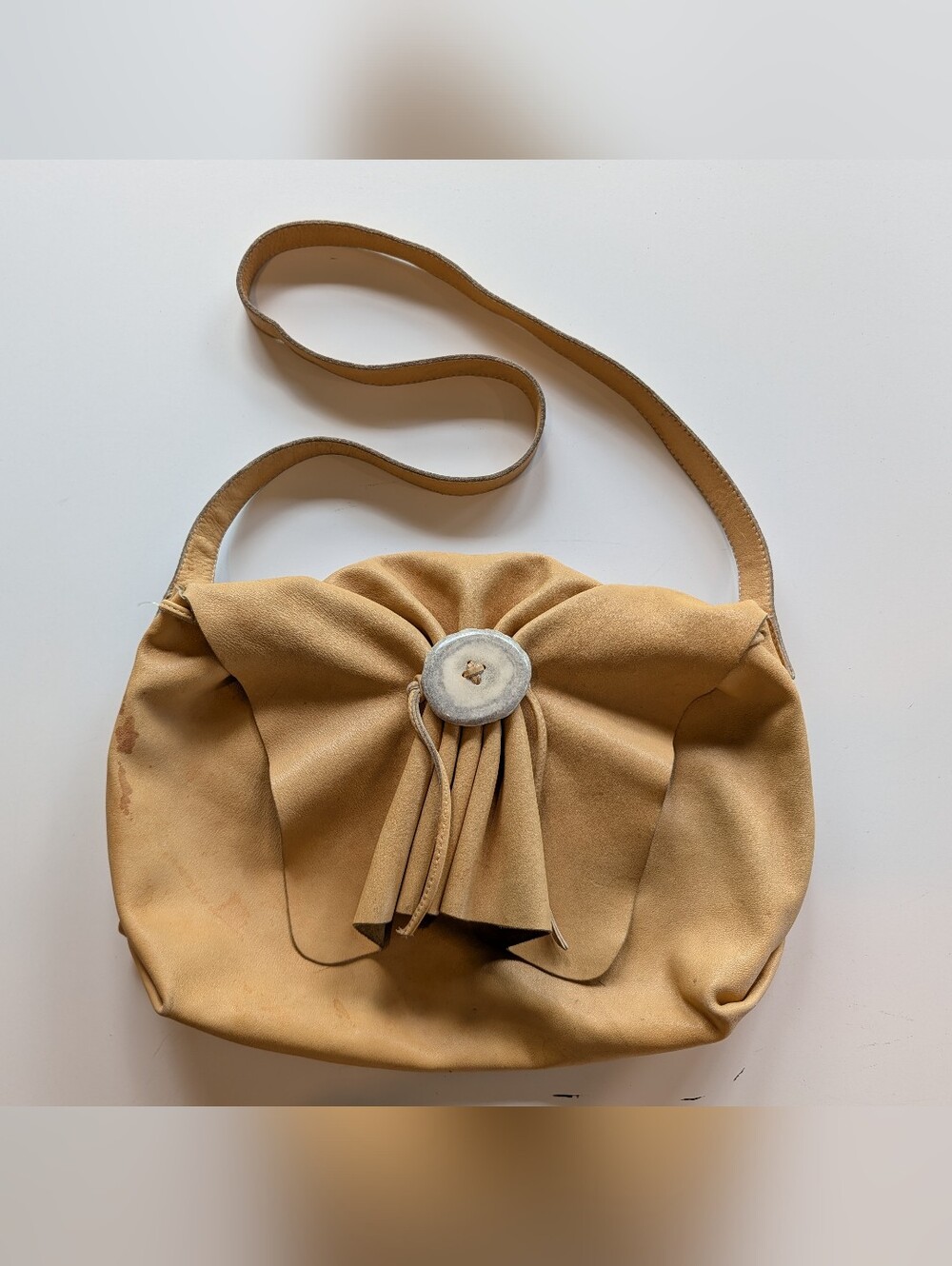 Leather Butter Soft Carmel Color Handmade Purse 🤩 Unique!